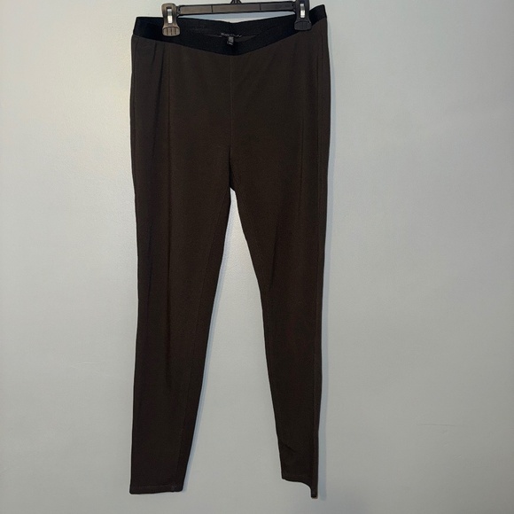 EUC Eileen Fisher System Stretch Ponte Slim Pants Brown Size Medium - Picture 1 of 6